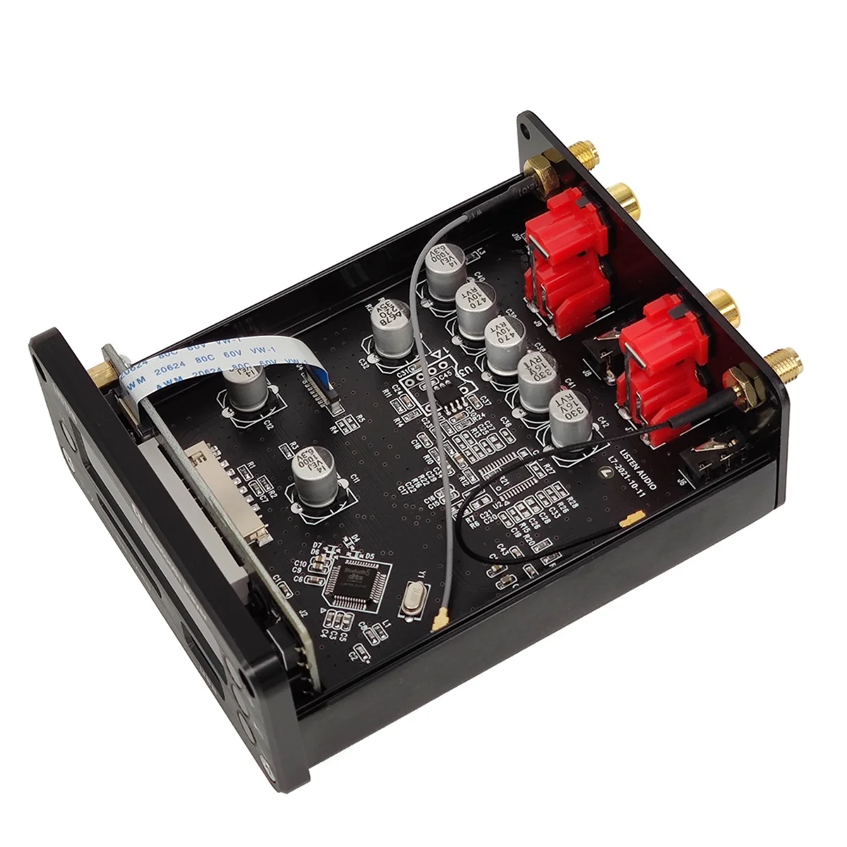 QA88X L7 HiFi Bluetooth 5.0 수신기 DAC 스테레오 오디오 프리 앰프 음악 플레이어 FM 라디오 헤드폰 앰프는 U 디스크 SD 하드 디스크를 지원합니다