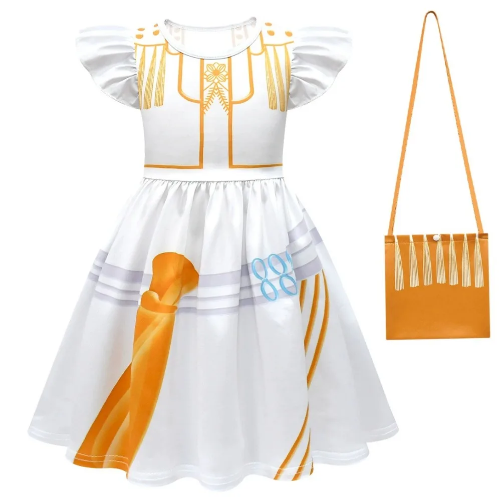 

Princess Costume for Girls - Flowing Sleeve Fantasy Dress with Demon Hunter Accessories - Kids Halloween Party Cosplay Outfit