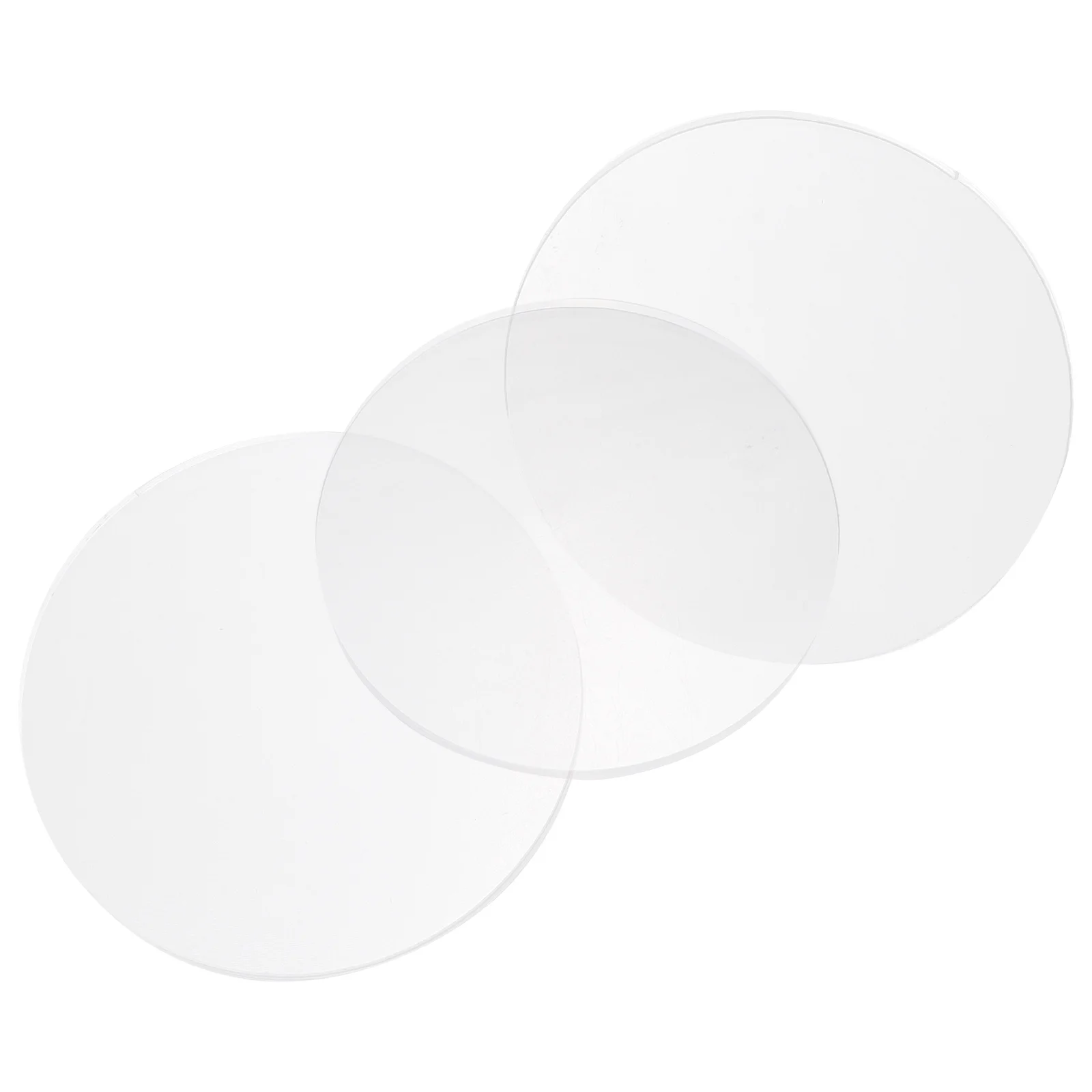 

3pcs Acrylic Discs Transparent Round Clay Pressing Tools For Diy Pottery Crafts Clay Modeling Supplies Baking Mat Kitchen Bar