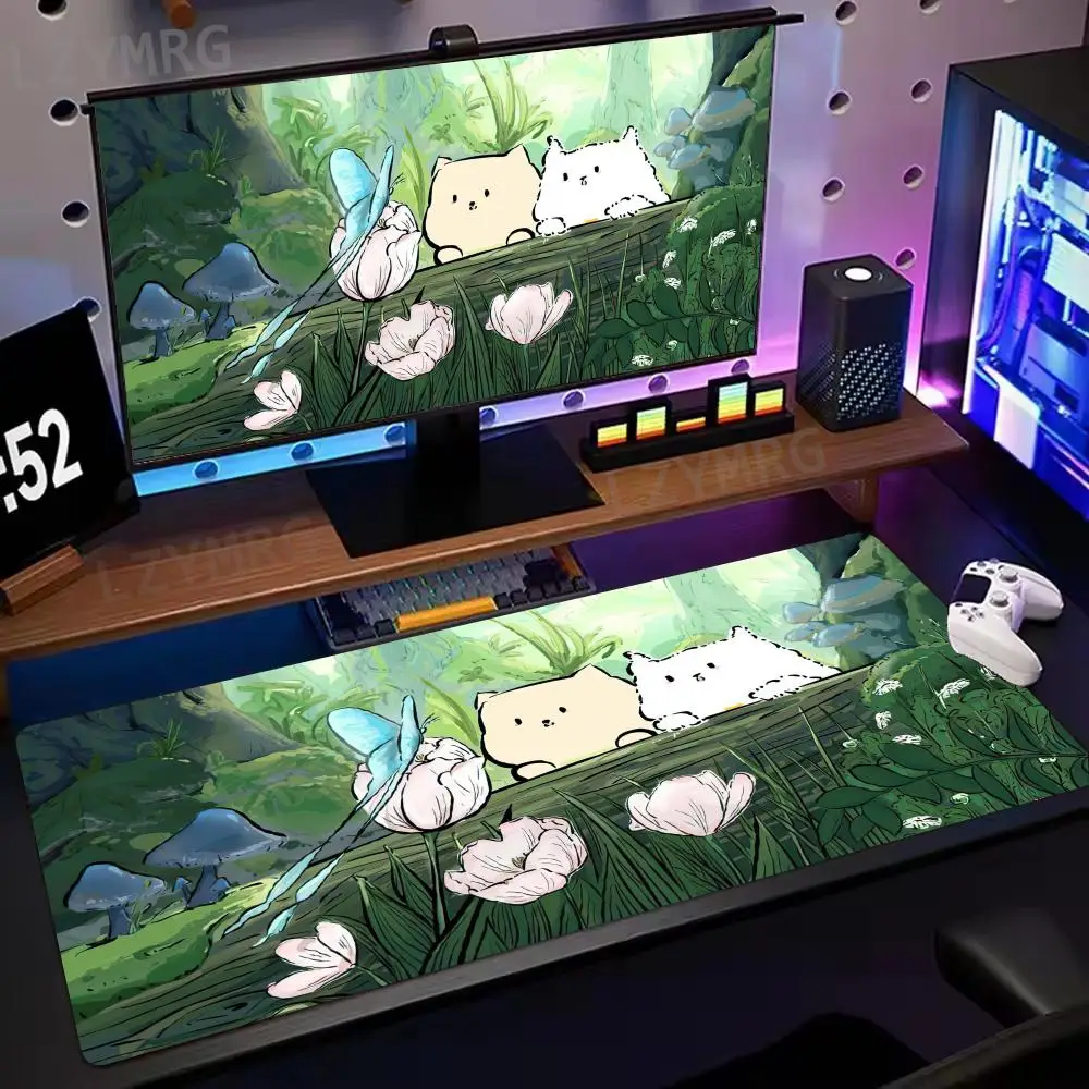 

Cartoon Cure Dog Mouse Pad Large Rubber Base Anti-slip PC Desk Accessories Mousepad for Office and Gamer Keyboard Mats Decor Mat