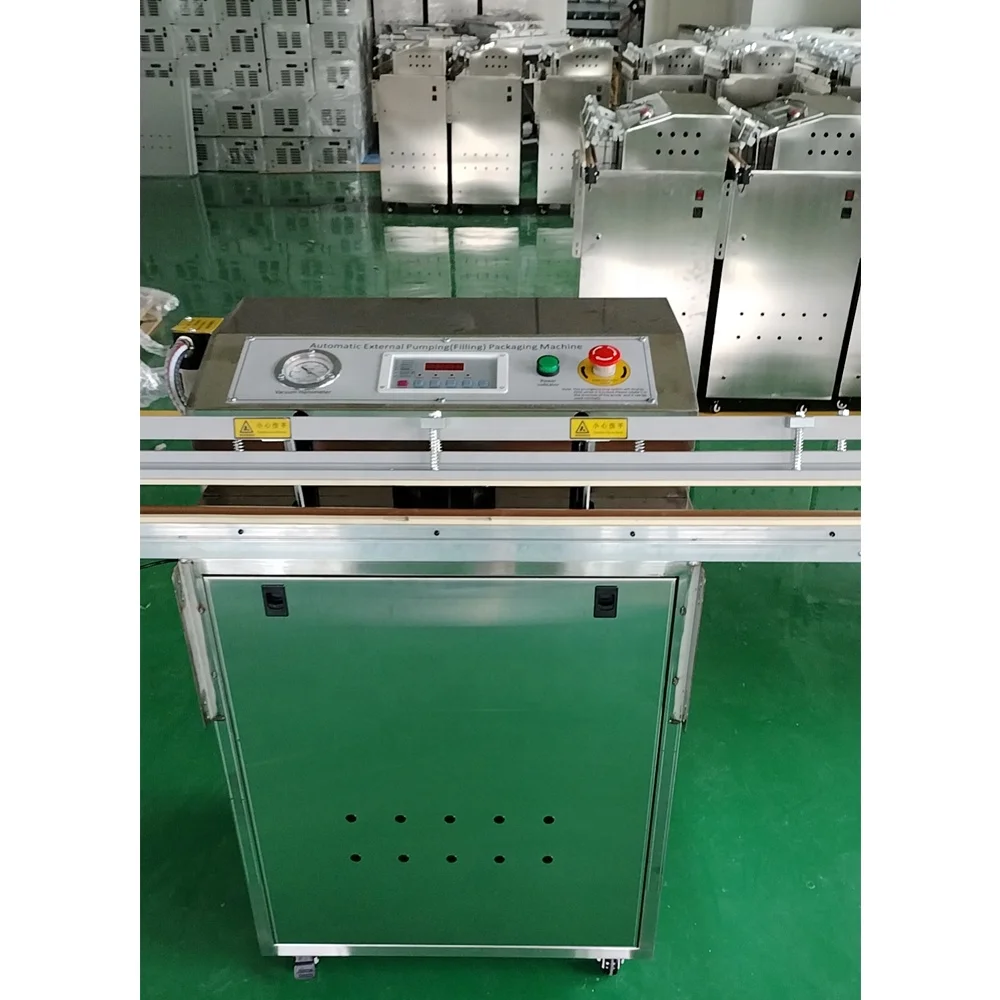 Food Vacuum Continuous Packing Sealing Machine Coffee Bean Nozzle Type Vacuum Packing Sealer