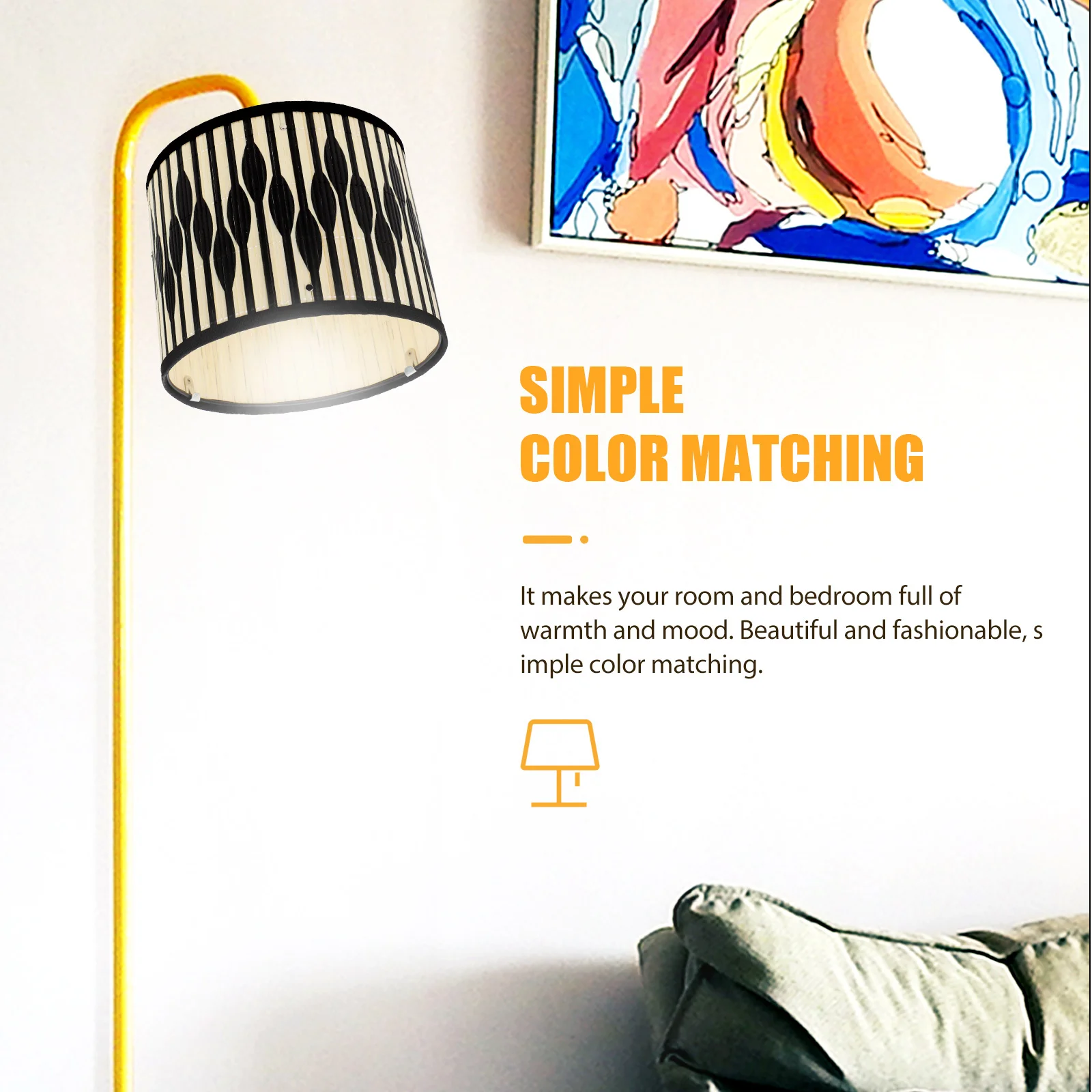 

Geometric Bamboo Lampshade Creative Decorative Light Cover Replacement Lamp Shade Home Light Cover Bamboo Lampshade