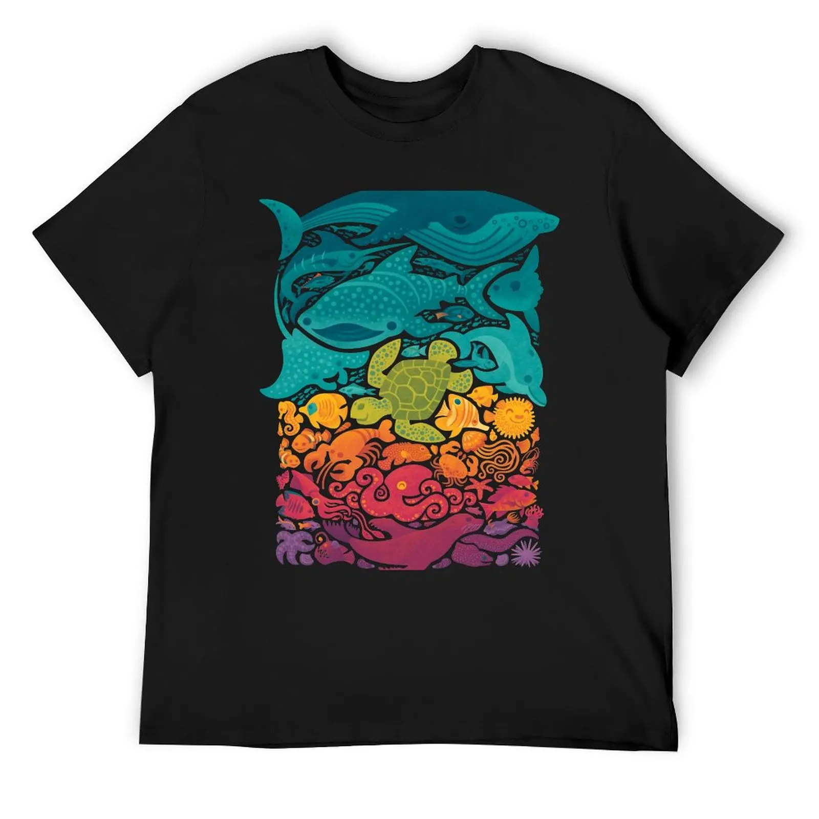 

Aquatic Spectrum : Light blue T-Shirt tshirts personalised oversizeds boys animal print plain black t shirts men