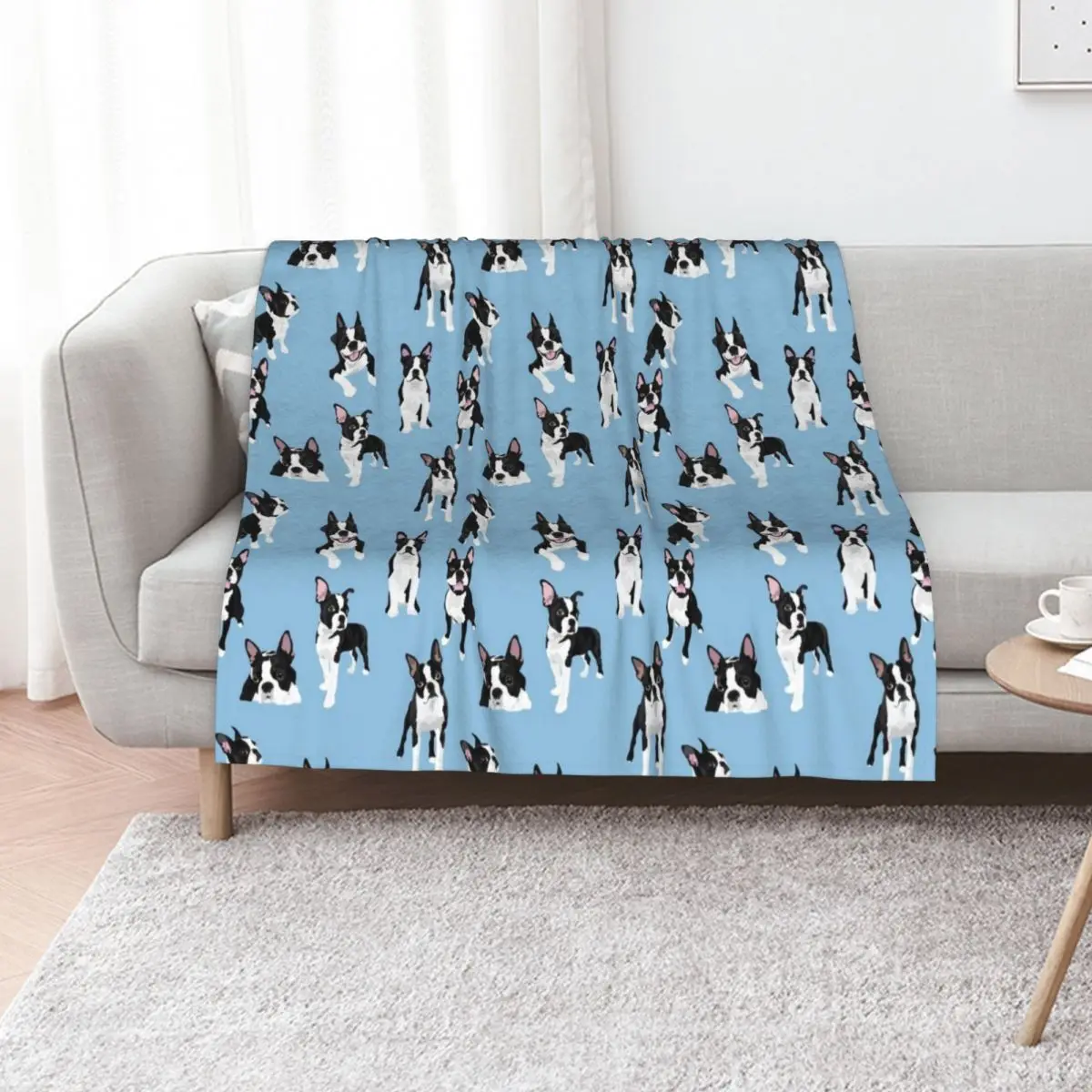 Boston Terrier Throw Blanket for winter Beautifuls Sleeping Bag Bed Warm Flannels Blankets