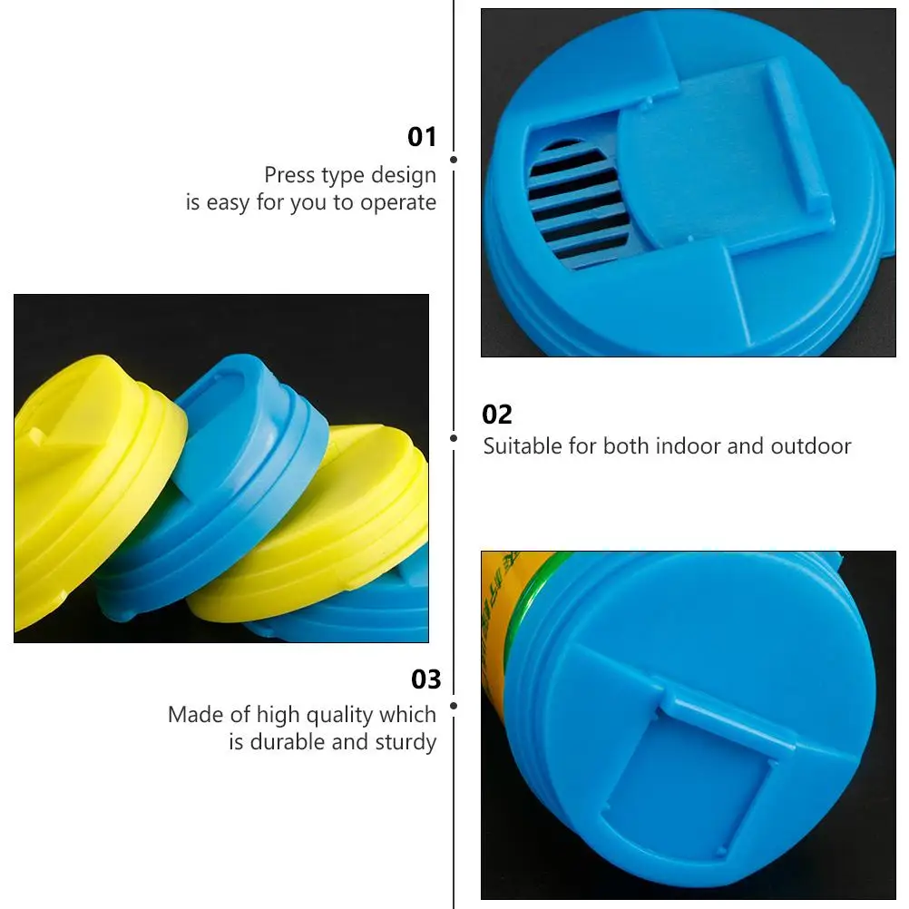 

2 Pcs Anti-splash Covers Sturdy Portable Practical Dust-proof Sealed Caps Universal Can Lids Press Indoors Outdoors