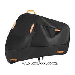 Motorcycle Cover Protective Dustproof with 4 Reflective Strips Motorbike Cover for Bike Motorbike Outdoor Protection