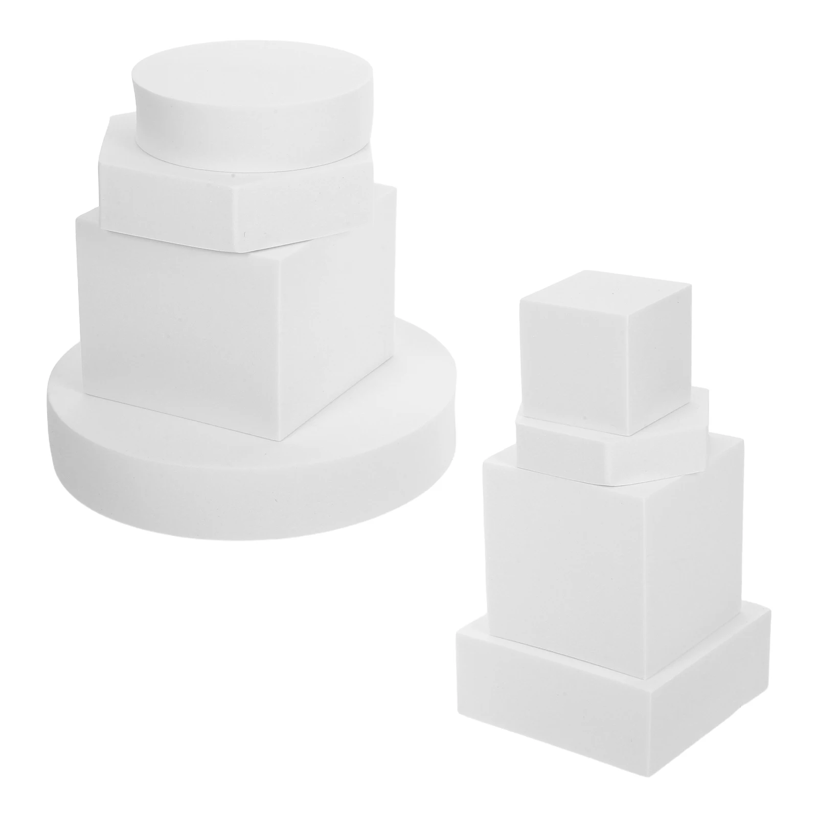 

8 Pcs Geometric Ornament Set Photography Props Cube Small Product Decorative Nail Salon for