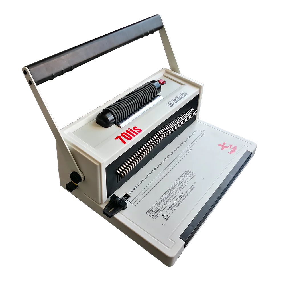 ENJOYBONG Seven Office EW25A Electric 4:1 Metal Spiral Coil Book Binding Machine / Holes Metal Spiral Wire Binding Machine