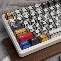 Color Manga Style Keycaps Cherry Profile Anime Game Keycap PBT Dye Sub Key Cap for MX Switches ISO Layout Mechanical Keyboard