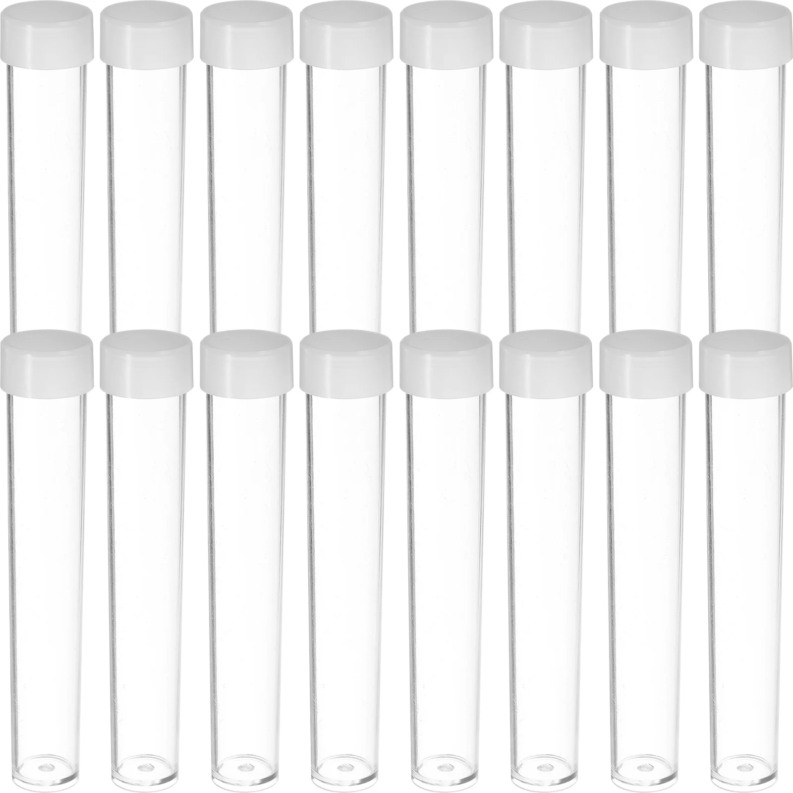

30pcs Glitter Bottles Plastic Tubes Clear Craft Storage Caps Containers Sequins Sample Boxes Lightweight Portable