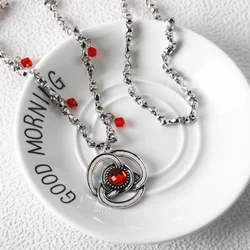 Fashion Cosplay Of The Dragon Dragon Pendant Necklace Figure Rhaenyra Multilayer Gem Clavicle Chain Prop Accessories Fans Gifts