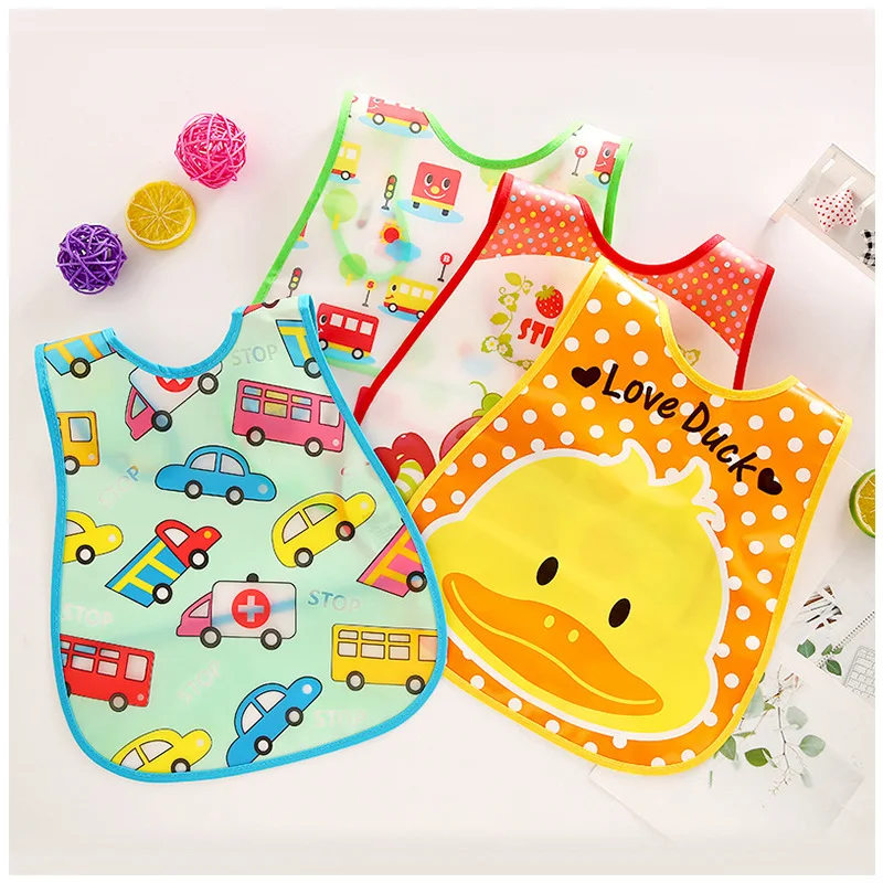 Leuke Cartoon Baby Slabbetjes Verstelbare Waterdichte Eva Plastic Lunch Feeding Slabbetjes Kinderen Kids Schort Burp Doeken Feeding Doek