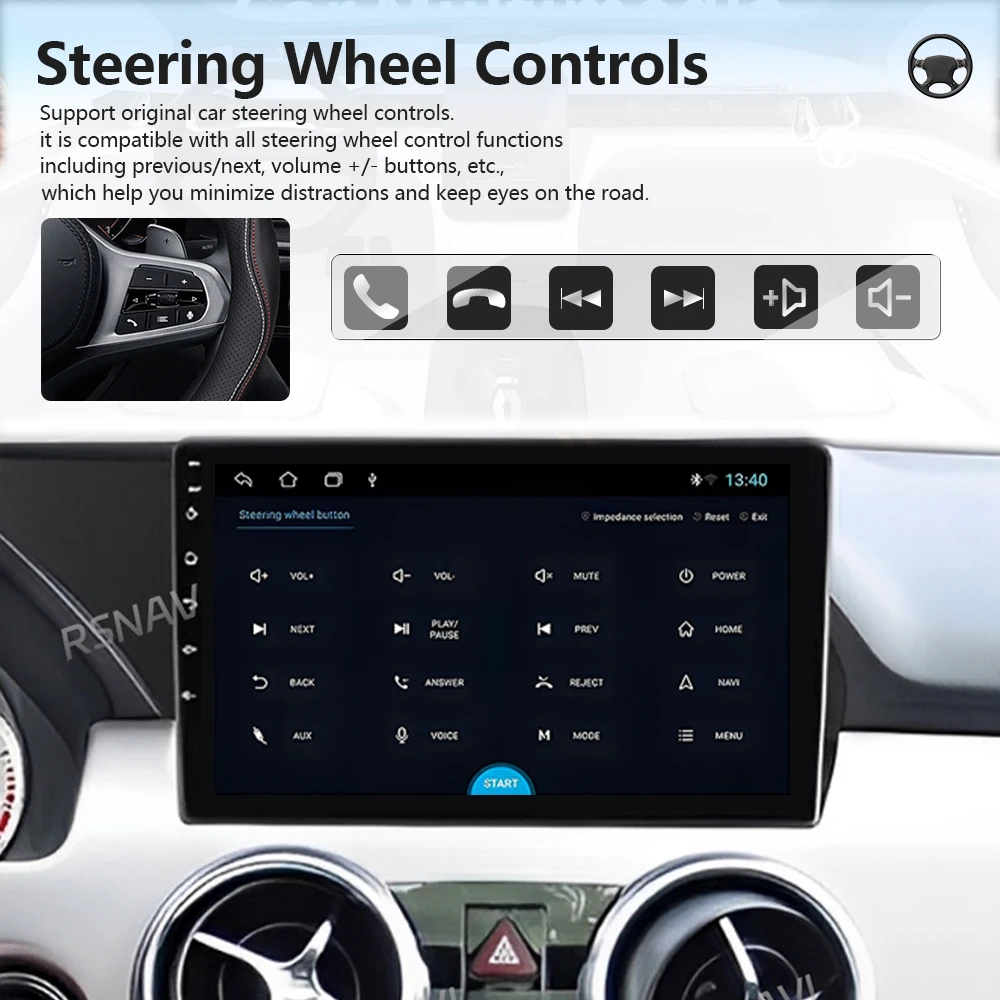 Plug and Play Android 16 Carplay Auto Qualcomm 2K Screen Car Radio Multimedia Player For Benz GLK-Class X204 2012 - 2015 Stereo