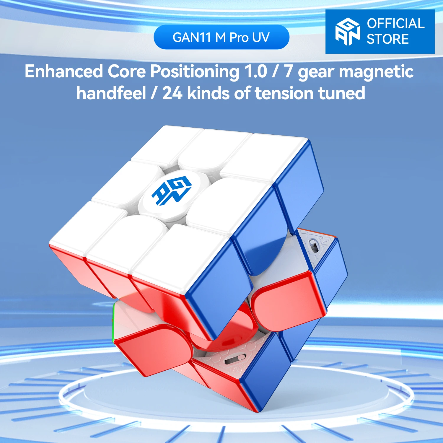 

GAN 11 M Pro, 3x3 Magnetic Speed Cube, Magic Puzzle Cube Toy Stickerless Cube Frosted Surface (Primary Internal)