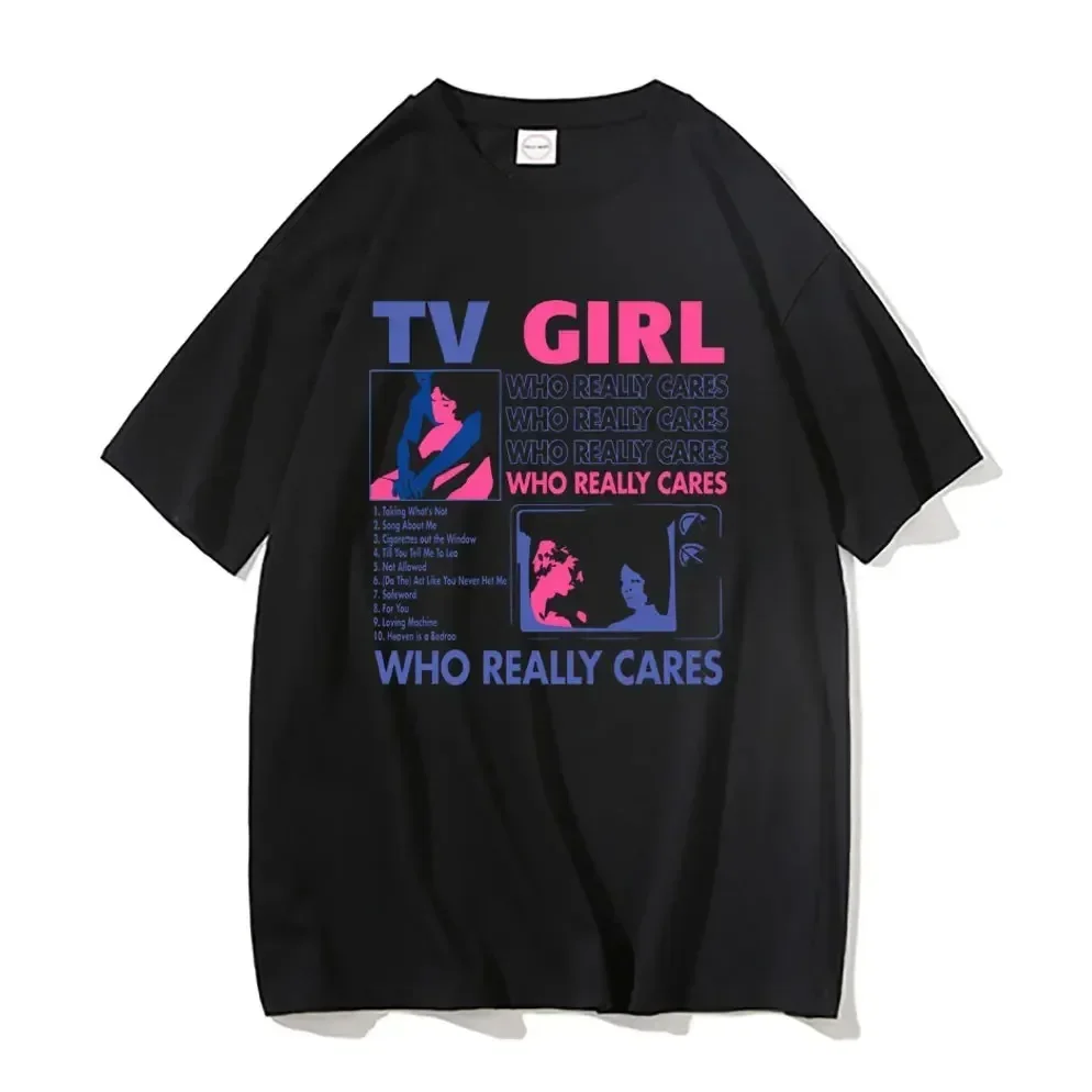 Trend Tv Girl Lovers Rock Song Print T-shirt Men Women Hip Hop Oversized Tshirt Short Sleeve T Shirt Streetwear Tops Tee