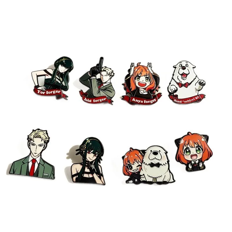 

Spy X Family New Cartoon Metal Brooch Design Creative Personality Badge Versatile Decorative Accessories Y2k Fashion Toys Anime