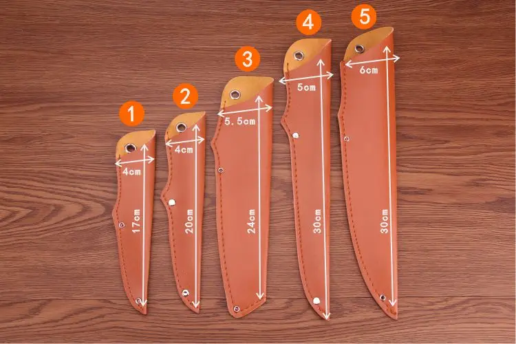 PU Faux Leather Universal Knife Household Sheath Portable Fruit Knife Utility Kitchen Accessories