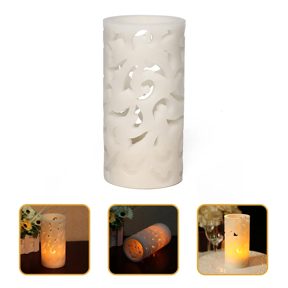 

Led Lamp Flameless Wax Light For Party Wedding Decor Hollow Led Electric Lamps Design Warm White
