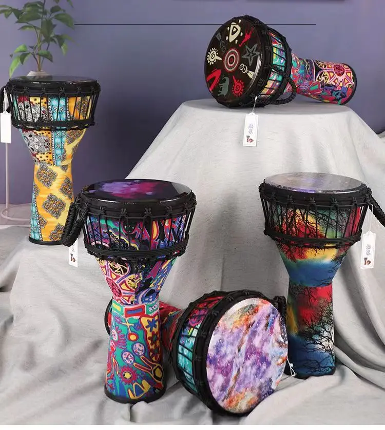 Musical Instruments Hand Percussion Drum Colorful Djembe 12 Inch