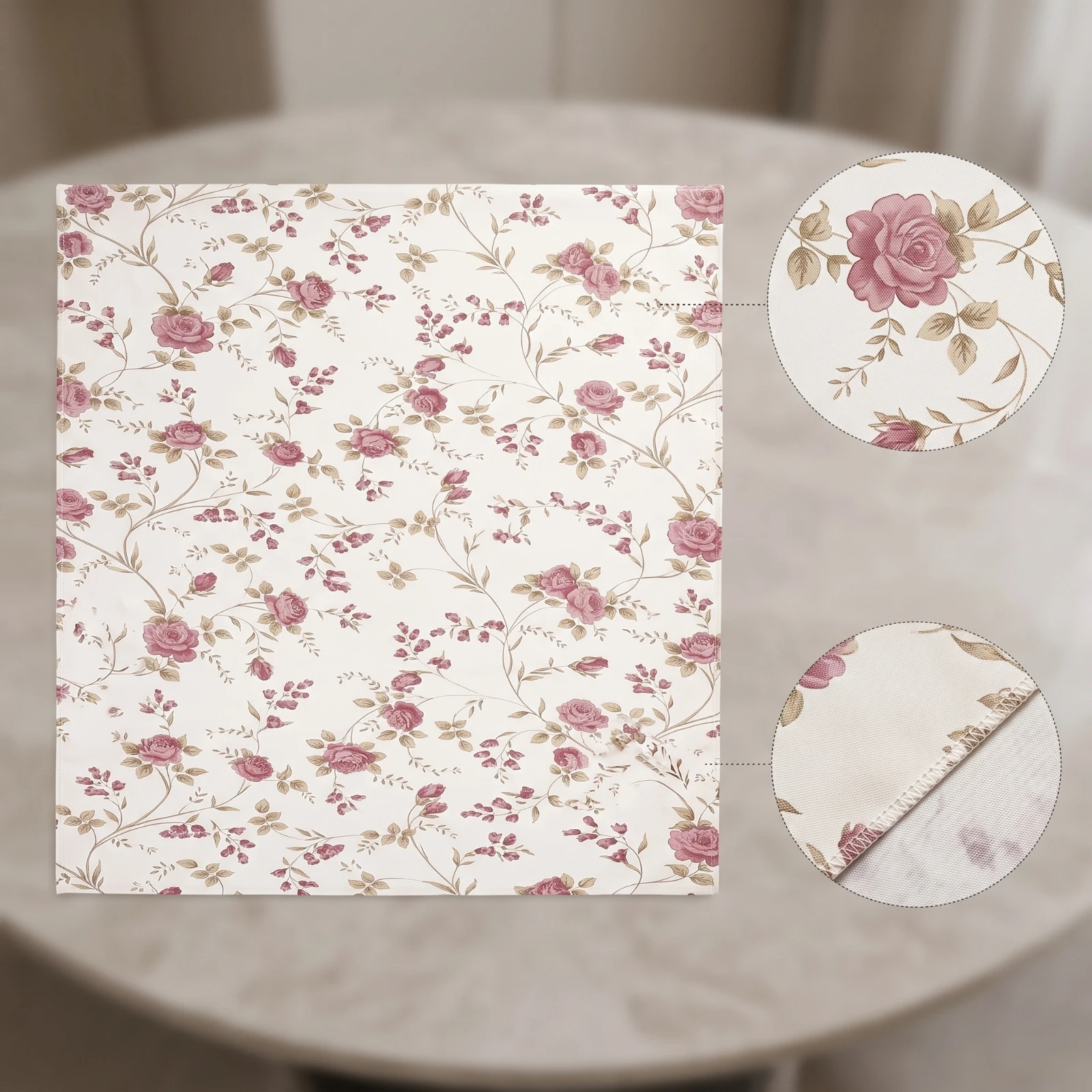 PVC Table Cover with Flannel Backing Waterproof PVC Tablecloth with Flannel Backing Linen Heavy-Duty for Kitchen, Craft Room