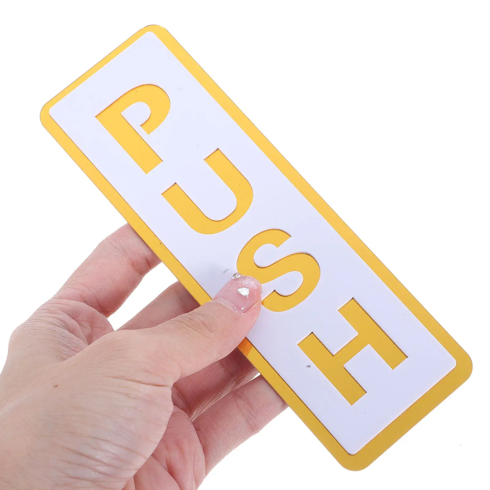 2Pcs Acrylic Push Pull Door Signs Self Adhesive for Commercial Residential Use Glass Wooden Metal Plastic Doors Office Store