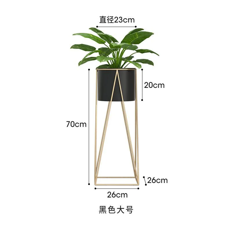 

Minimalist Iron Garden Flower Rack Storage Shelf Indoor Living Room Balcony Floor Standing Plant Pot Stand