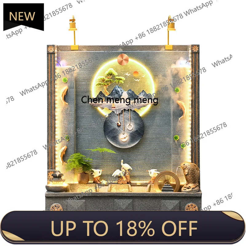 P178 European rockery flowing water fountain living room water curtain wall flowing water screen company entrance decoration orn