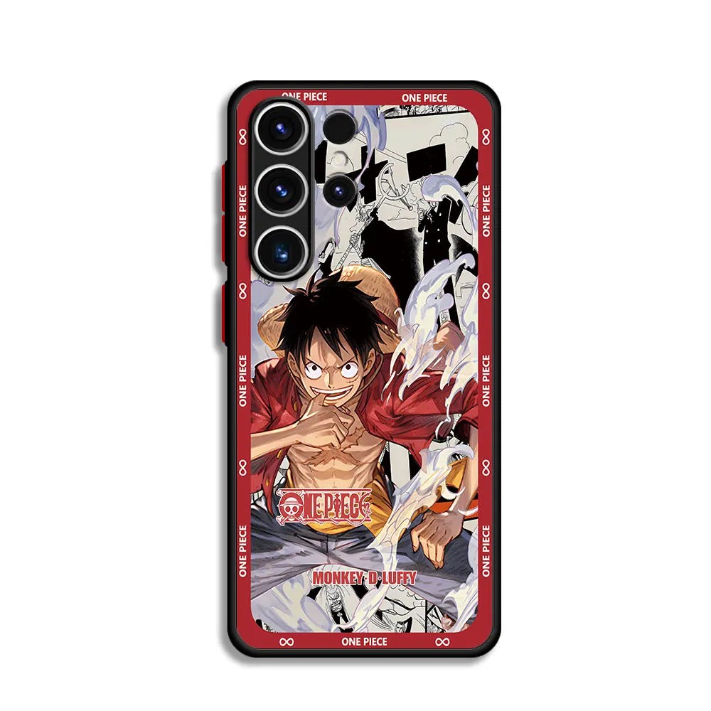 Anime One Pieces Luffy Zoro Phone Case for Samsung Galaxy S24 Ultra S9 S23 Ultra S10 Lite S21 S22 Plus S20 FE Capa Cover Matte