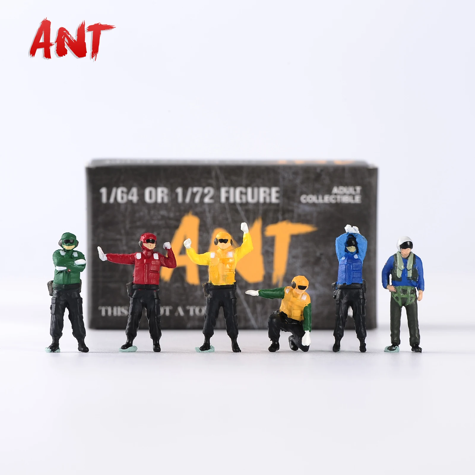 

ANT 1/72 Chinese/American Soldier 6pcs Aircraft Ground Crew Worker Scene Accessories Figure Action for Toy Gifts Collectible