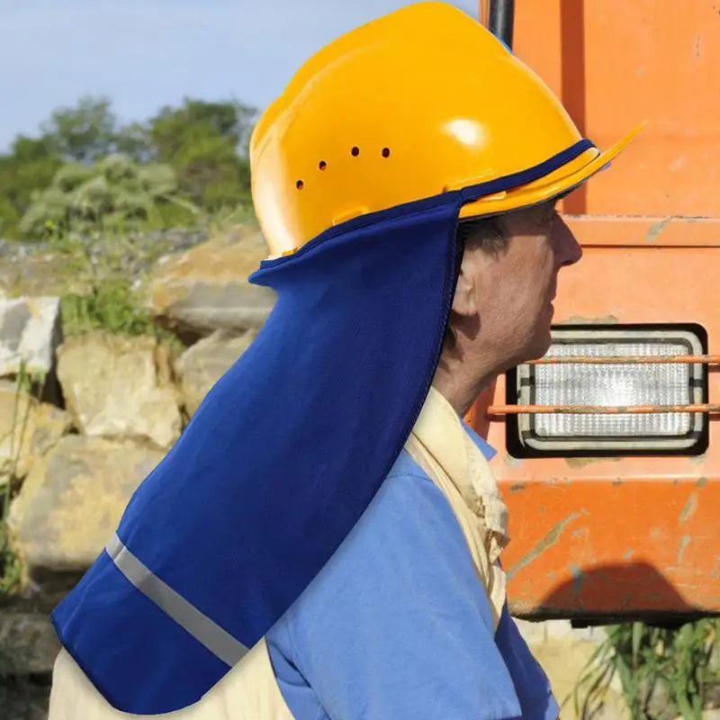 Chapéu duro respirável Sun Shield, malha reflexiva, proteção solar, viseira para proteção do pescoço, trabalho de verão