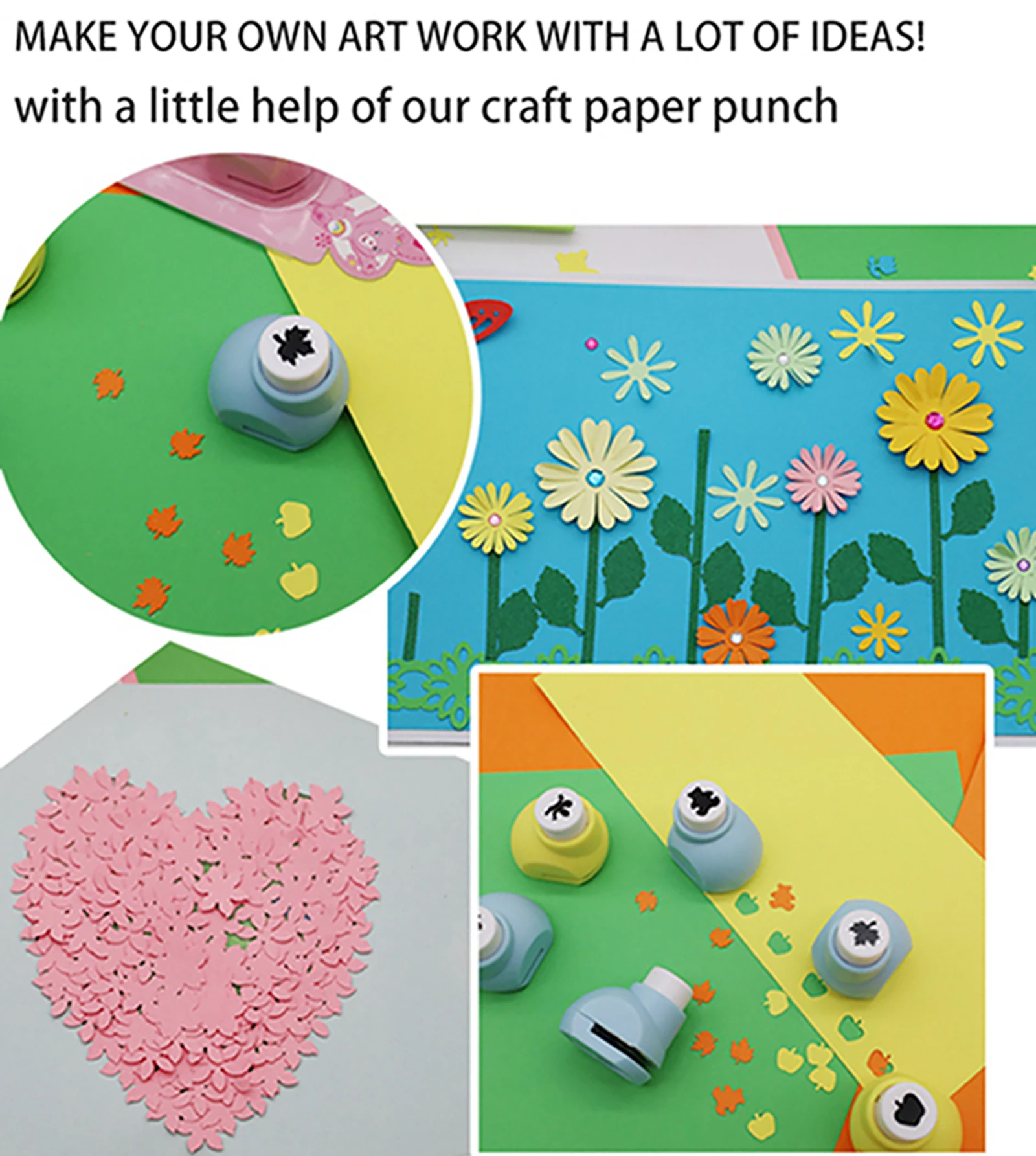 4er-Pack Mini-Bastelstanzer-Set, 4 verschiedene einzigartige Musterlochstanzer, dekorative Formstanzer für Scrapbooking, Kartenherstellung, DIY – Detail 8