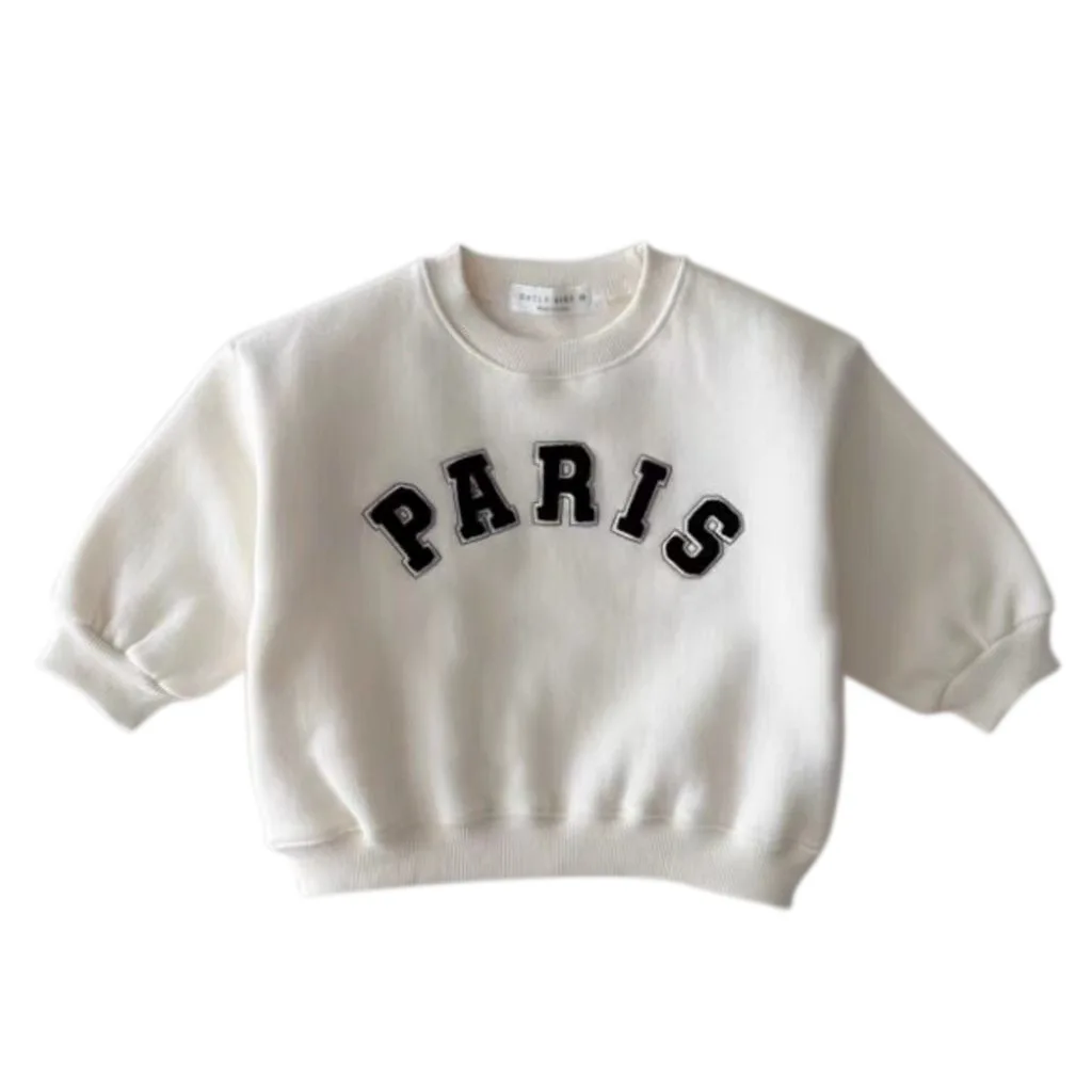 Sweat-shirt pour garçons YBFSKID, printemps, coton, imprimé lettres, rayé, pull pour enfants, col rond, décontracté, haut pour bébés garçons