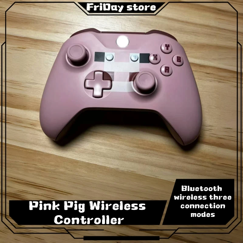 Xbox One Wireless Controller Game Pink Block Pig Ones Game Entertainment Controller Bluetooth Wireless Three Connection Modes