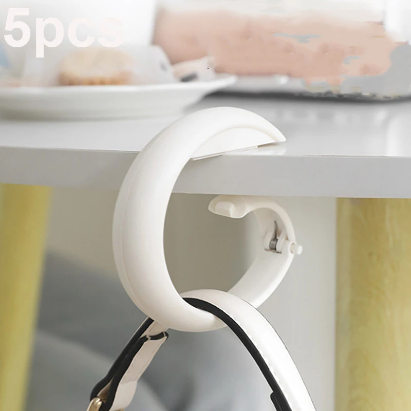 Portable ABS Bag Hook for Hanging Table Purse Bag Keys Hooks Wall Hanger Holder Handbag Hanger Desk Side Holder organizer Hook