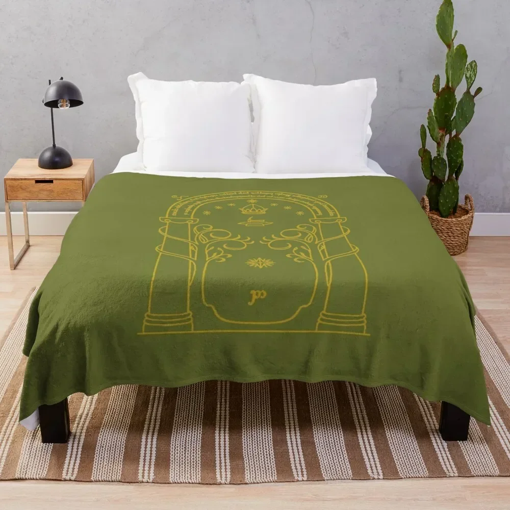 

Doors of Durin Throw Blanket anime Multi-Purpose Weighted Blankets