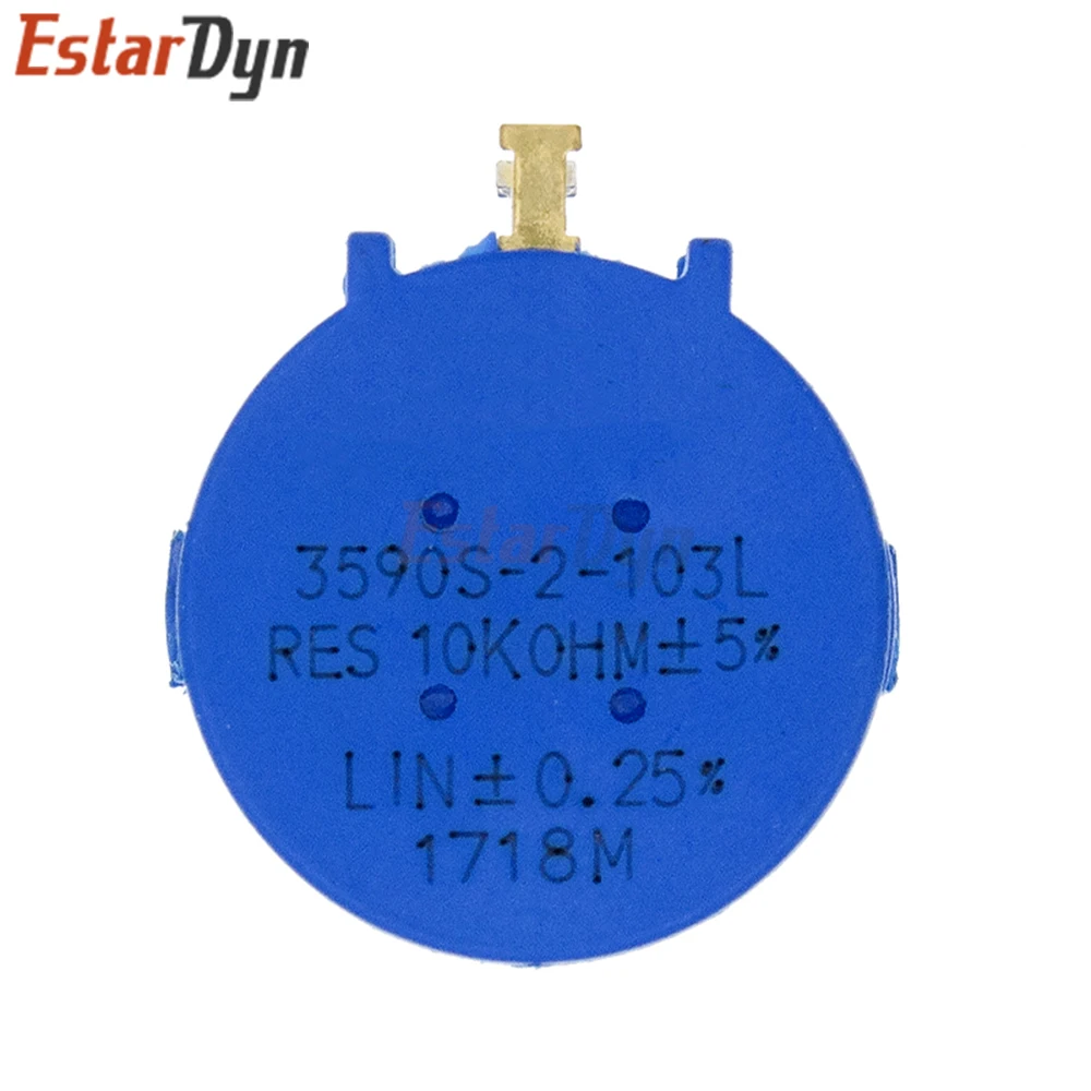 Estardyn 3590S Multiturn Precision Potentiometer, 500 1K 2K 5K 10K 20K 50K 100K Ohm Adjustable Resistor for DIY