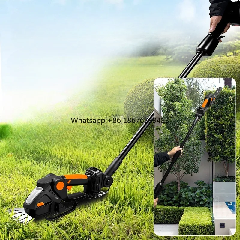 

Long Pole 2 in 1 Handheld Hedge Trimmer Grass Shear Cordless Lithium Battery Electric Grass Cutter Machine Grass Hedge Trimmer