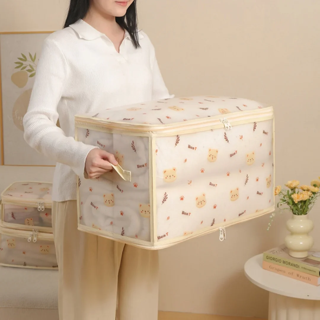 New Large Capacity Cartoon Pattern Clothing Blanket Storage Bag,Multiple Specifications.Sturdy,Durable, Luggage Dust Bag