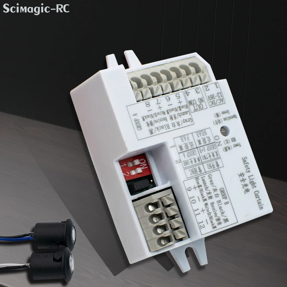 Scimagic-RC 10m Beam Infrared Sensor​ 12V-36V 24V Photoelectric Barrier​ Interrupter​ IR Detector​ Automatic Door Sliding Gate