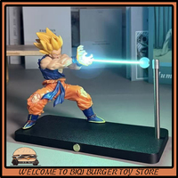 Not Nikolatoy Son Goku Kamehameha Wave Magnetic Light Lamp Dragon Ball Kakarotto Model Ornament Anime Peripheral Toy Kid Gift