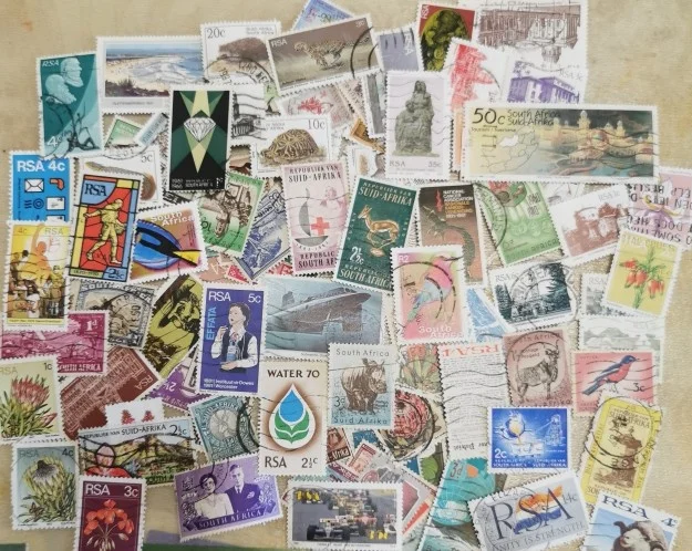

100 Different South Africa Post Stamps Do Not Repeat Real Used Stamp Educational Stamps Postage Stamps Scrapbooking And Stamping