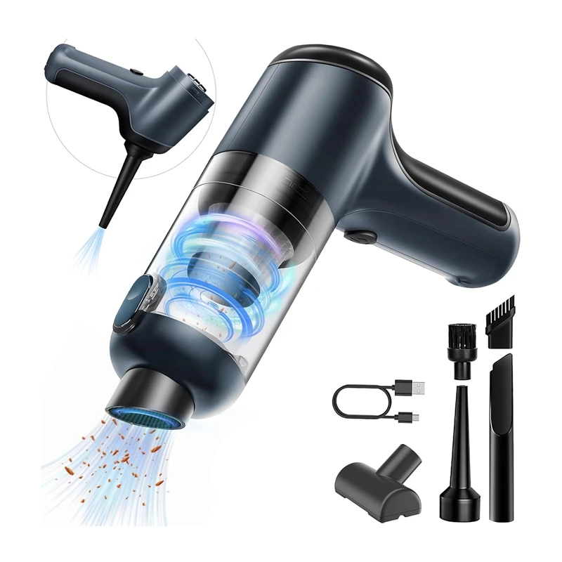 

Handheld Vacuum Cordless, Car Vacuum Cleaner Portable Rechargeable 3 In 1 Dust Buster & Air Blower & Pump, 5.5Kpa Hand