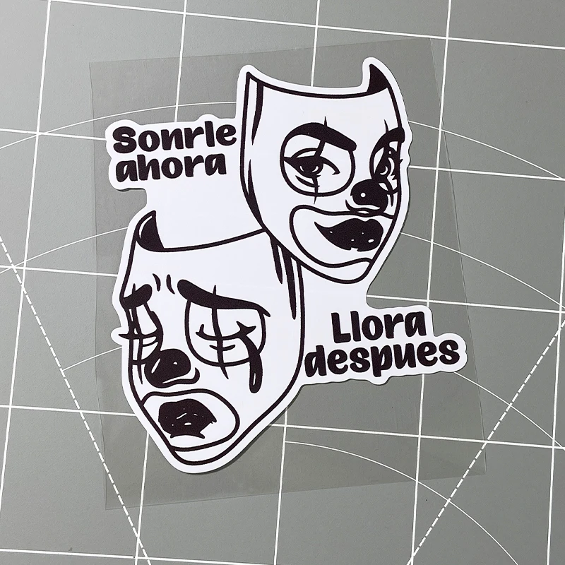 

Funny Spanish Letter Decal Stylish Self Adhesive Sticker Car Windshield Motorbike Decor