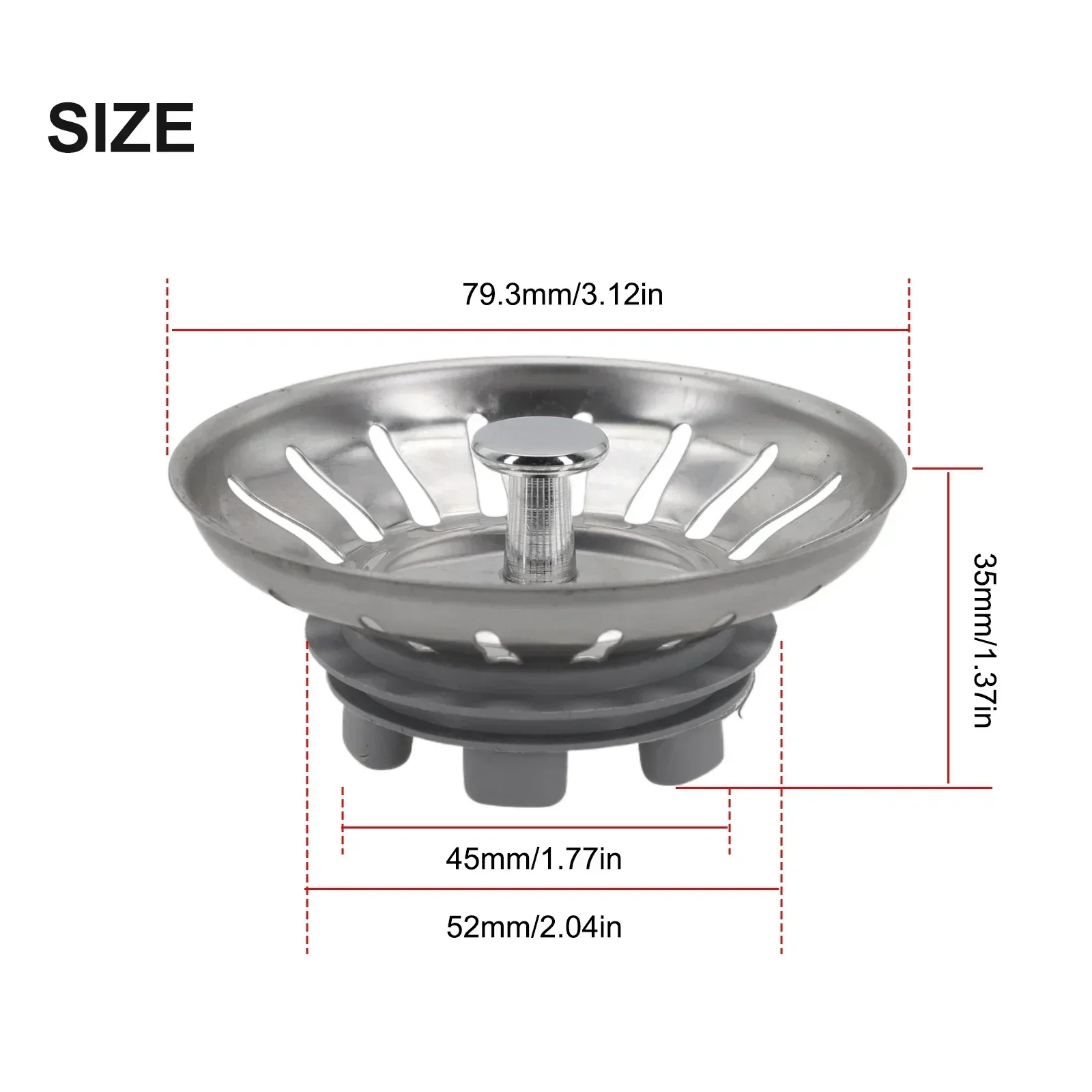 Stainless Steel Sink Strainer Stopper Built To Last Seamless Liquid Flow Easy To Clean Ensuring Blockage Free Drainage