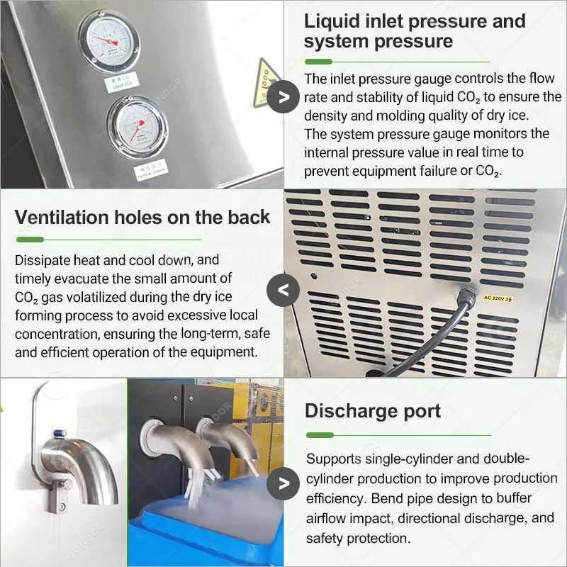 Hot Sale Portable Co2 Generator Professional Pelletizer Cube Make Pellet Dry Ice B  Press Maker 3mm Machine