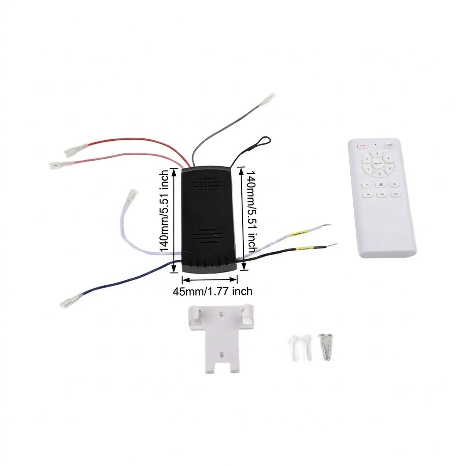Remote Control System for Ceiling Fan Light with 40W 60W Load Capacity 6-Speed Adjustment and Timer Function for 100-240V AC Use