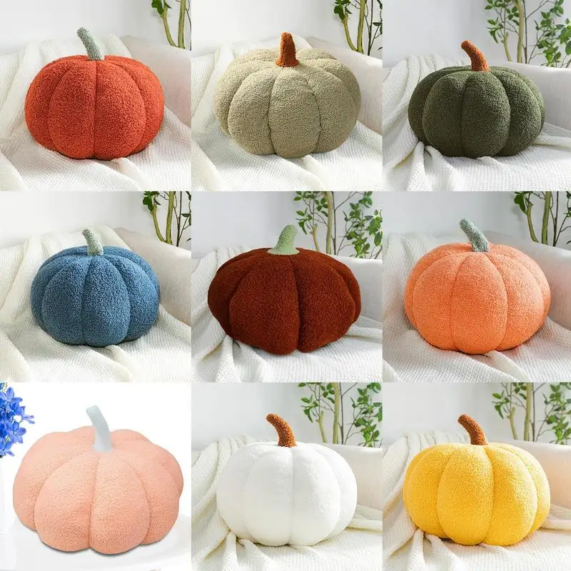 Pumpkin Plush Pillow Creative Special-shaped Sofa Cushion Pumpkin Throw Pillow Halloween Decoration Ornaments for Kids Gifts