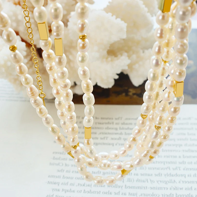 Freshwater Pearl Necklace For Women Elegant Minimalist Women\'s Neck Chain Necklaces Choker Luxury Woman Jewelry