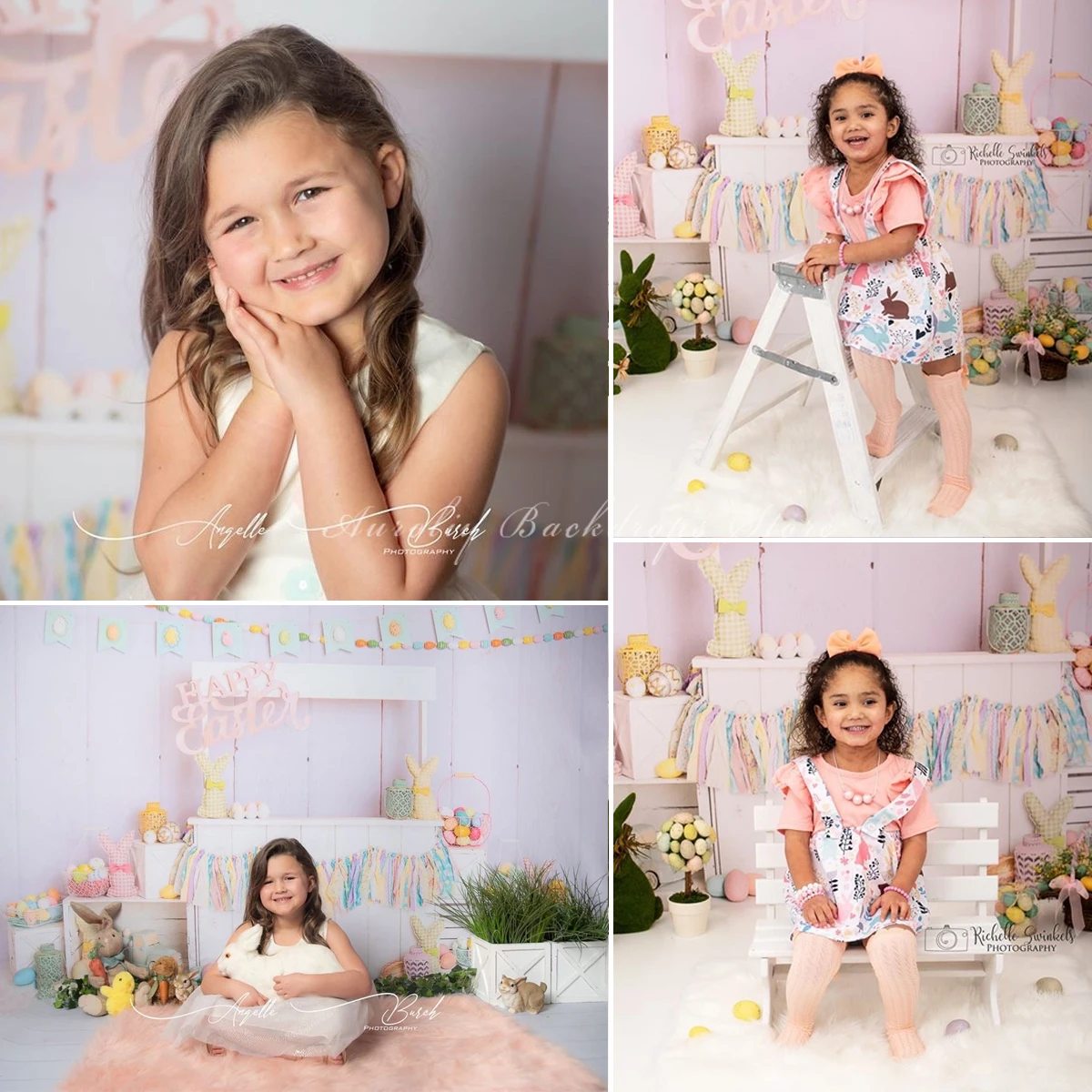 

Painting Stand Backdrops Kids Photography Props Child Adult Photocall Decors Easter Egg Birthday Cake Smash Backgrounds