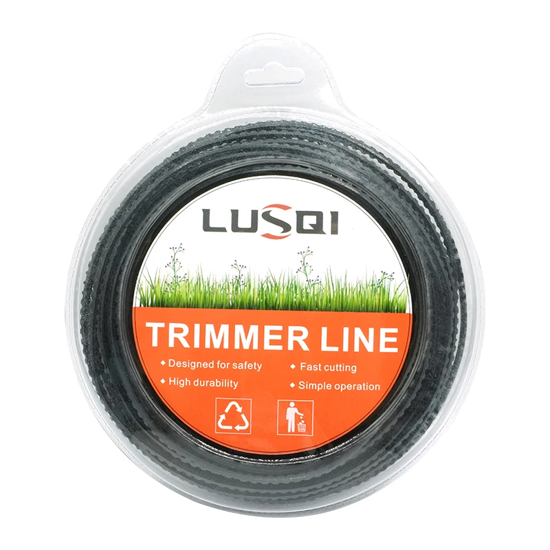 LUSQI 3MM*1LB Trimmer Line Nylon Sawtooth Rope Universal Grass Head Line Brush Cutter Weed Line For Lawn Mower Replacement